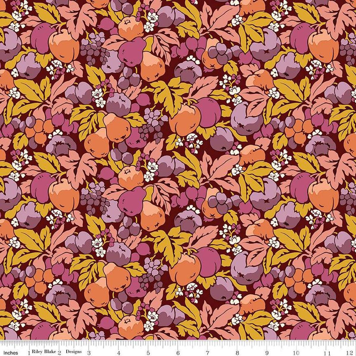 LIBERTY FABRICS Tree of Life Berry Botanicals Orchard Harvest BTHY by the half yard Premium Lasenby 100% Cotton
