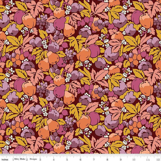LIBERTY FABRICS Tree of Life Berry Botanicals Orchard Harvest BTHY by the half yard Premium Lasenby 100% Cotton