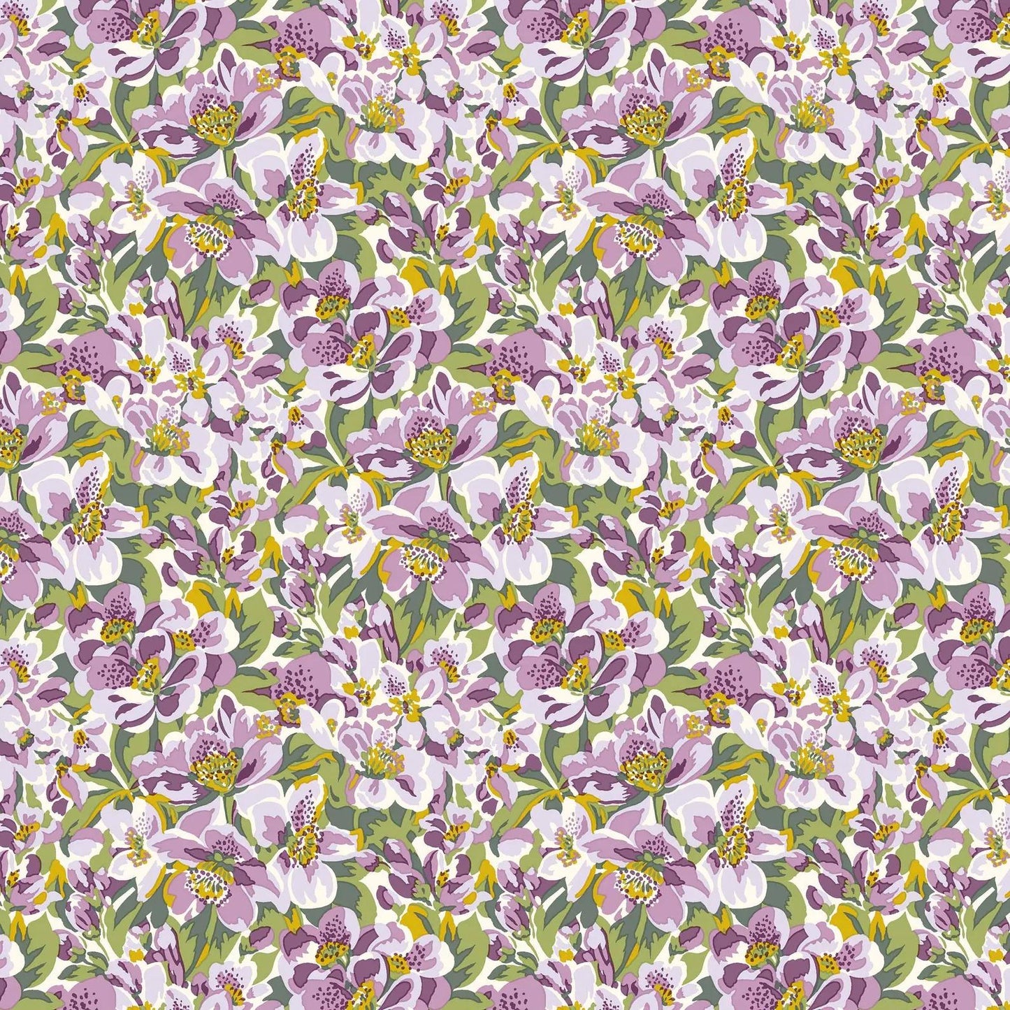 LIBERTY FABRICS Postcard from the Highlands Hillside Rhododendron Purple BTHY by the half yard Premium Lasenby 100% Cotton