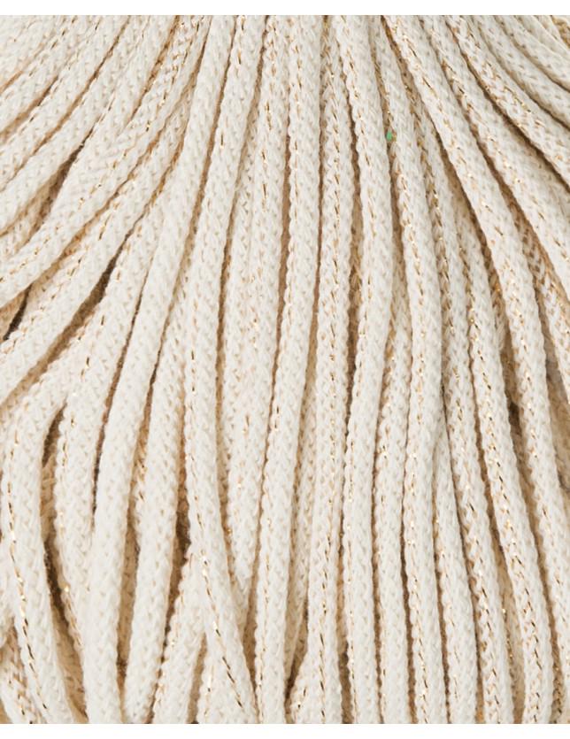 Bobbiny 5 mm Braided Cord Color Golden Natural 5mm width 100mm 100% Cotton