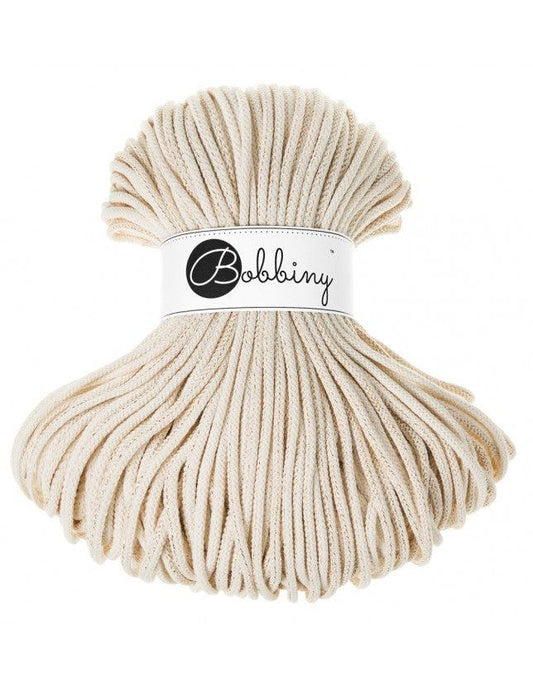 Bobbiny 5 mm Braided Cord Color Golden Natural 5mm width 100mm 100% Cotton