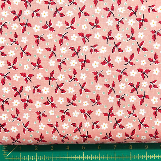 Prairie Dress Color Coral Lori Holt Fabric Riley Blake C12300 Coral Pink