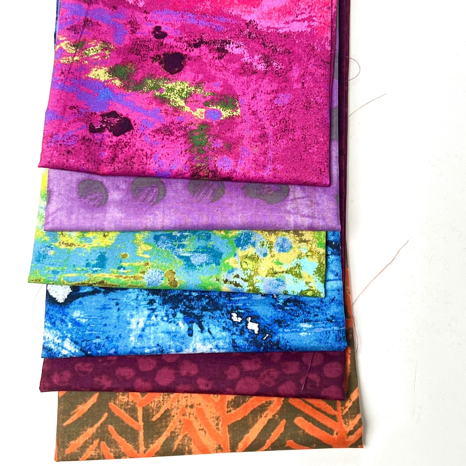 Marcia Derse Random Thoughts Spotted Graffiti fabric bundle Six 6 fat quarters Windham Fabrics Premium quilting cotton