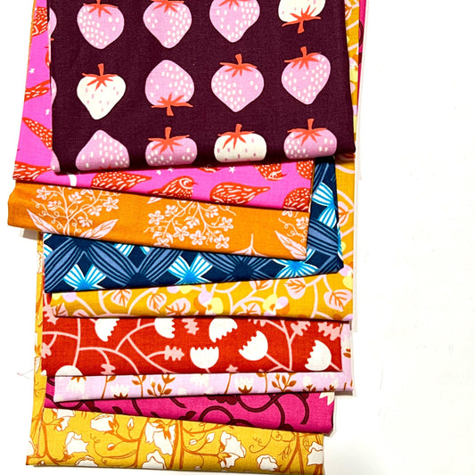 Colorful Ruby Star Society 9 fat quarters fabric bundle Premium Quilting cotton