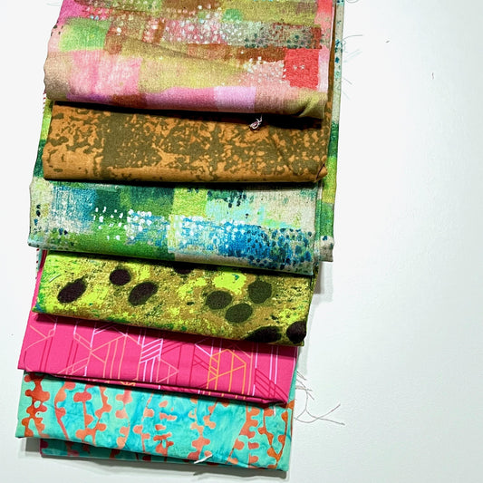 SIX Marcia Derse and other bolt end scrappy fabrics bundle SIX 6 many WOF Windham Fabrics Premium quilting cotton