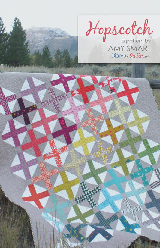 Hopscotch quilt pattern 67 x 78 by Amy Smart Modern Quilt Pattern Modern Quilting