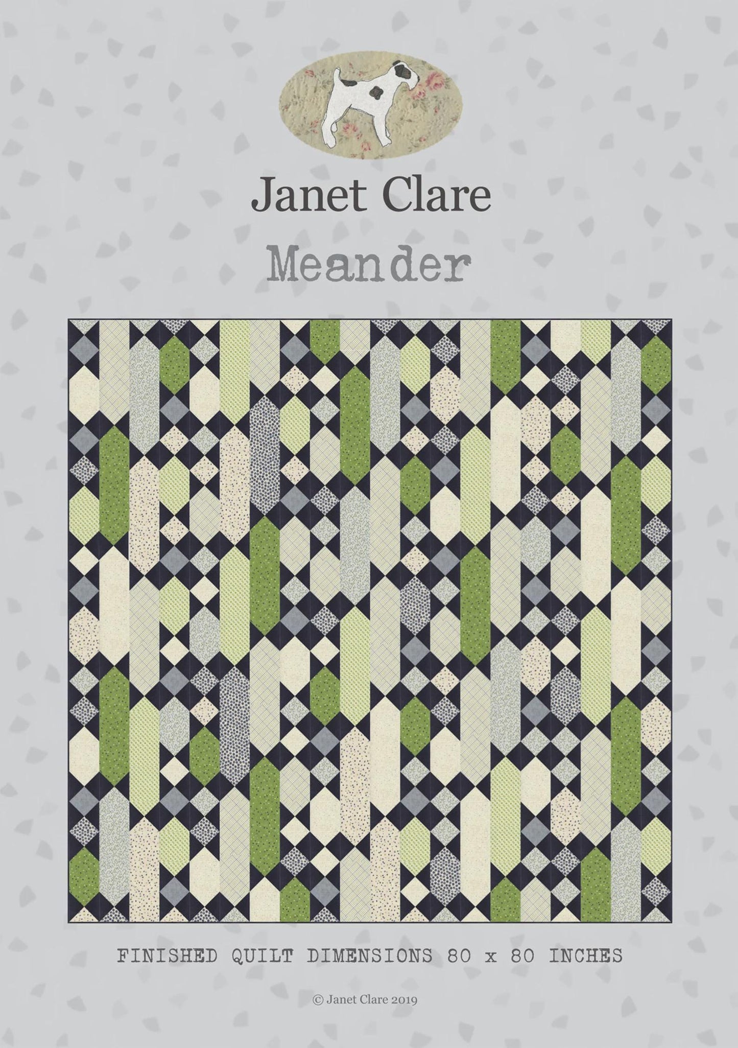 Meander quilt pattern 80" Square Quilt by Janet Clare Design Modern Quilt Pattern Modern Quilting