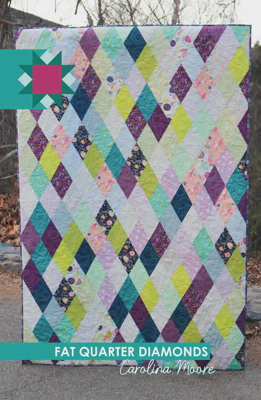 Fat Quarter Diamonds quilt pattern by Carolina Moore Modern Quilt Pattern Modern Quilting