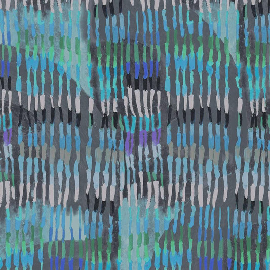 NEW Sketchbook 21 Blue Jay Feathers blue fabric BTHY by Marcia Derse premium quilting cotton