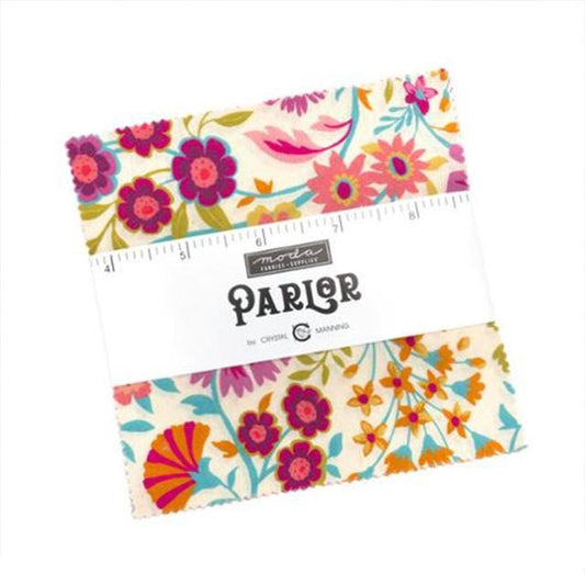 NEW Parlor by Crystal Manning Charm Pack Bundle 42 pieces of 27 fabrics premium quilting cotton