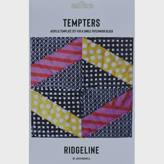 TEMPTERS Ridgeline quilt pattern single block acrylic template by Jen Kingwell Modern Quilt Pattern Modern Quilting