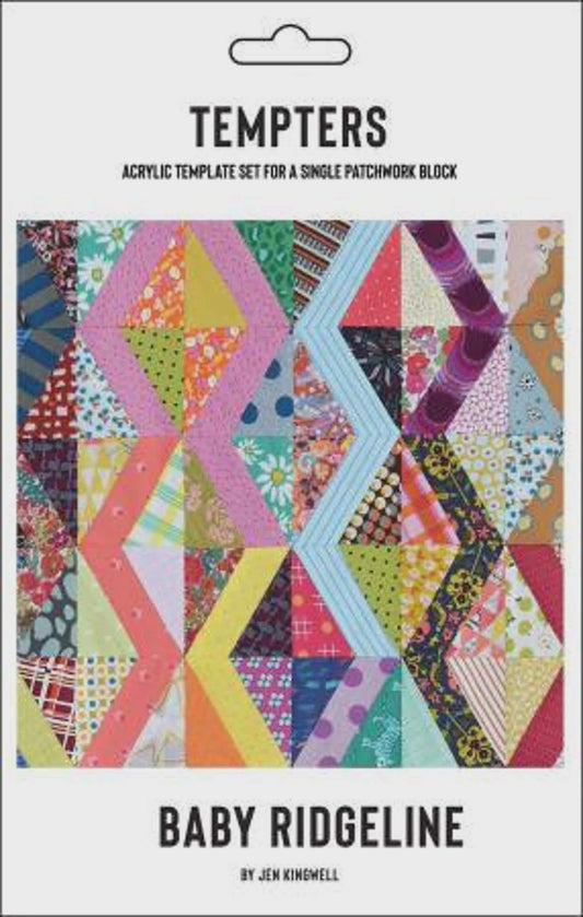 TEMPTERS Baby Ridgeline quilt pattern single block acrylic template by Jen Kingwell Modern Quilt Pattern Modern Quilting