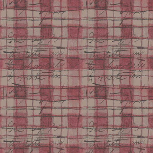 NEW Sketchbook 21 Classic Picnic Red Plaid fabric BTHY by Marcia Derse premium quilting cotton