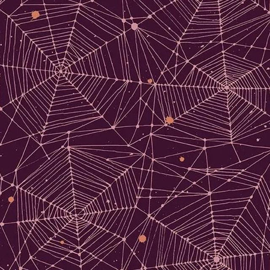 Guicy Guice fabric Web Ensnare Purple BTHY by the half yard Premium quilting cotton A 457 P