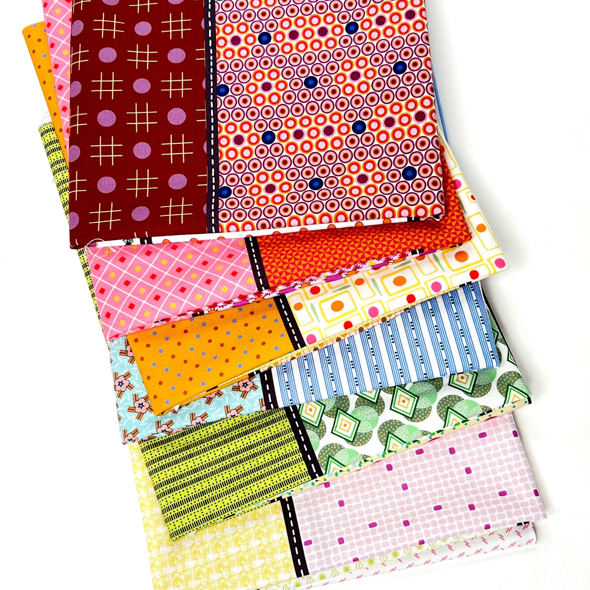 Half yard bundle of 6 Jen Kingwell Mixed Bag of Lollies ONLY 6 fabrics BTHY Premium quilting cotton Moda Fabrics 50 Year Anniversary