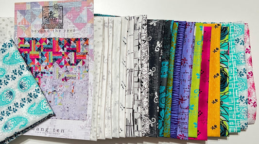 Hang Ten quilt kit Ombre fabrics Natalie Barnes beyond the reef patterns