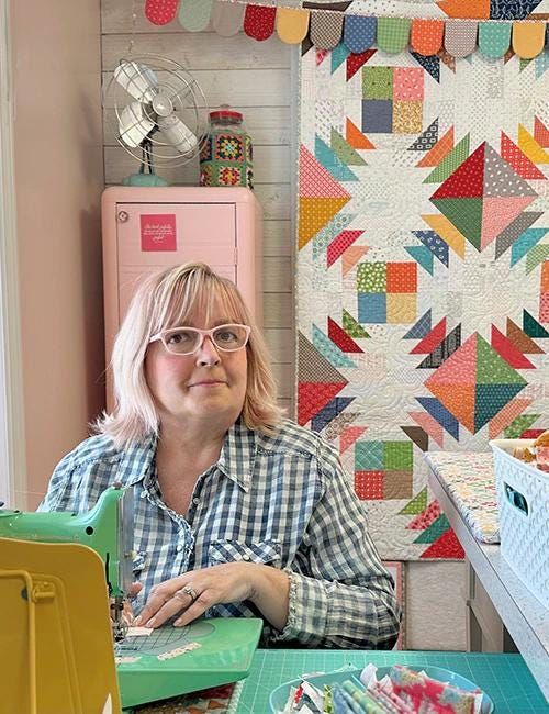 Lori Holt 4 fat quarters Fabric Bundle Riley Blake Low Volume Prints