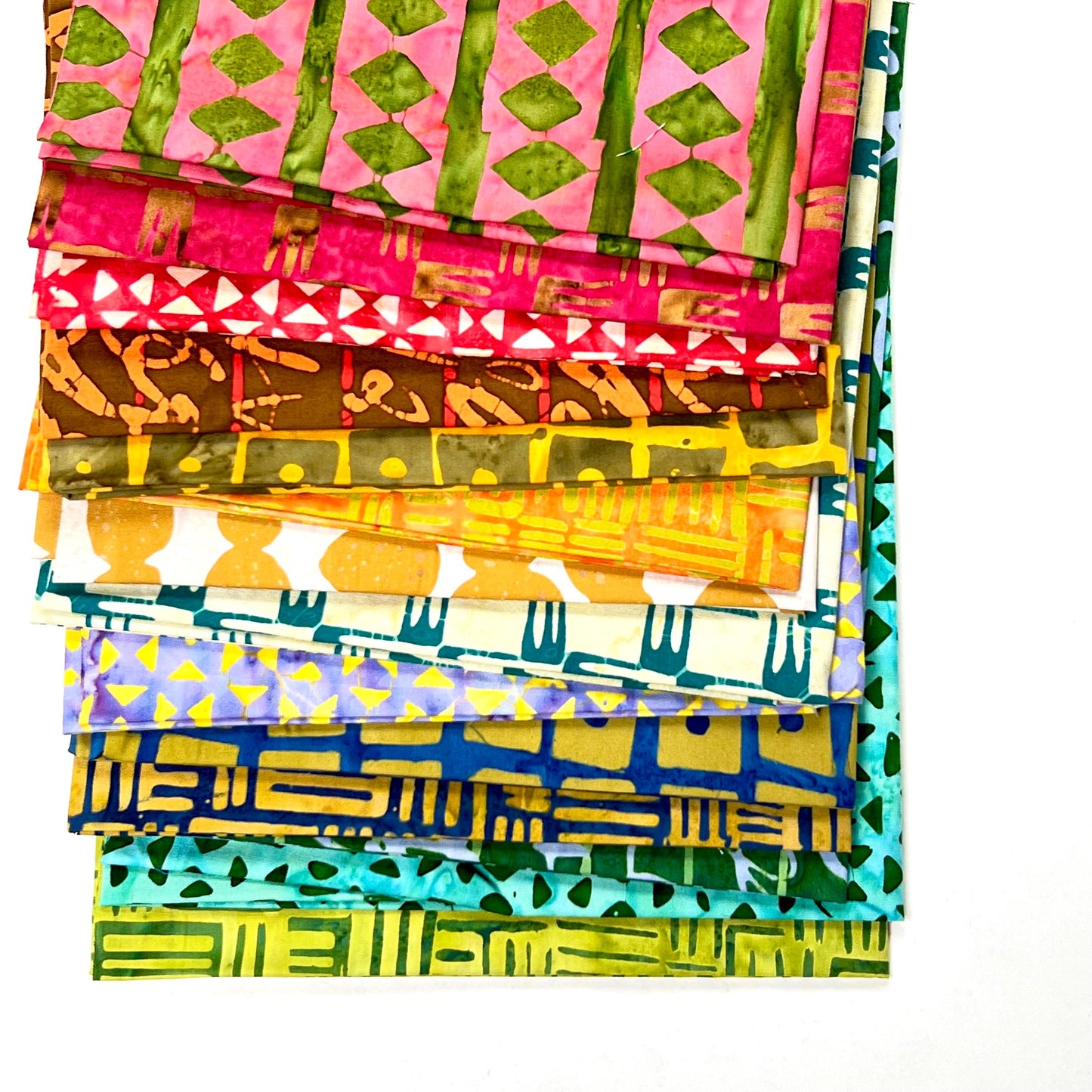 MARCIA DERSE 14 fat quarters Stenographers Notebook Anthology Batik Fabric