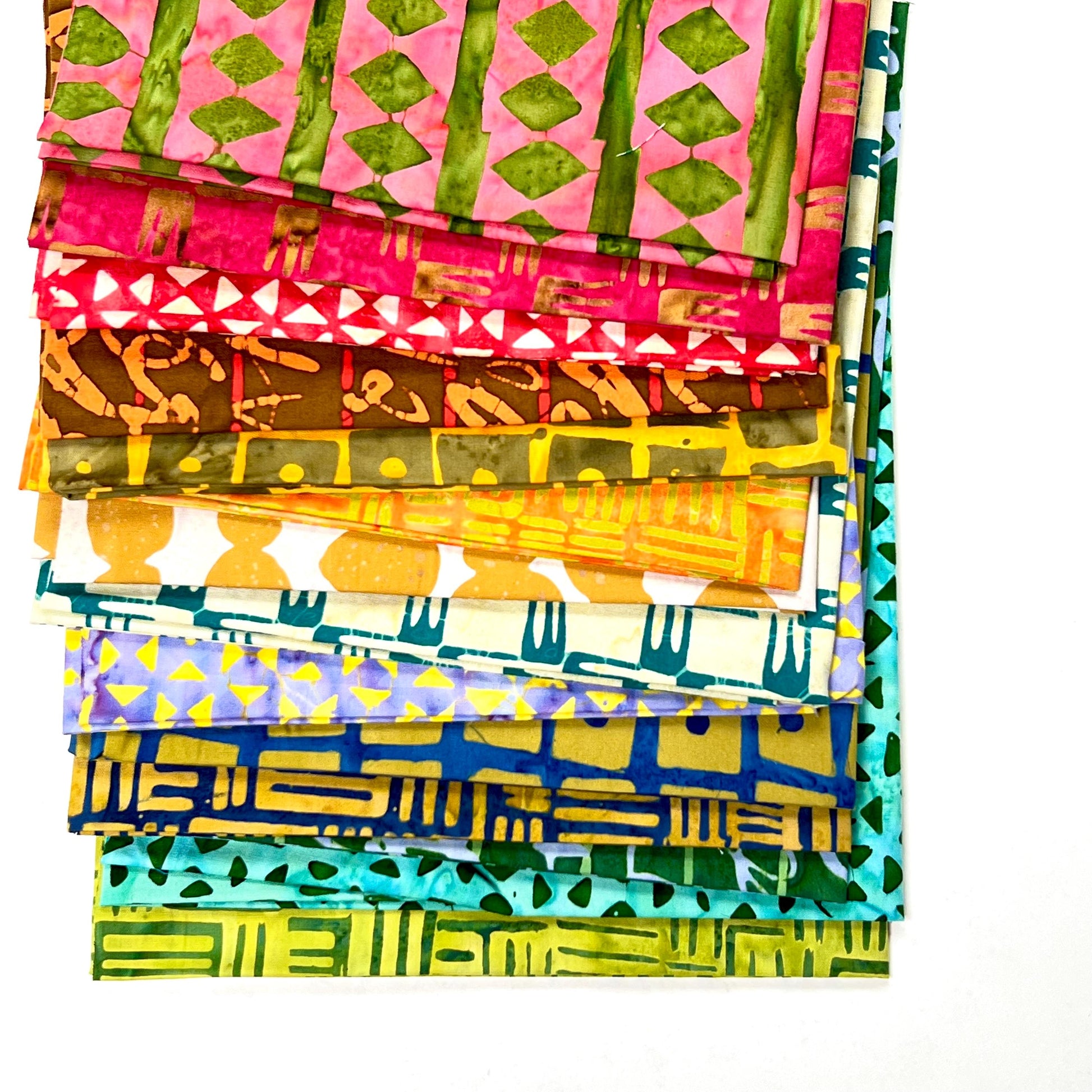 MARCIA DERSE 14 fat quarters Stenographers Notebook Anthology Batik Fabric