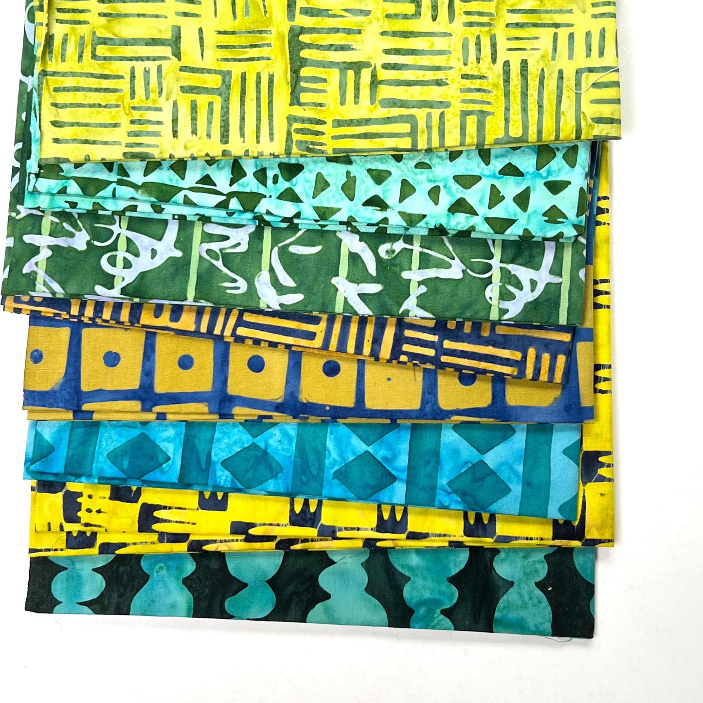 MARCIA DERSE 8 fat quarters Stenographers Notebook Anthology Batik Fabric
