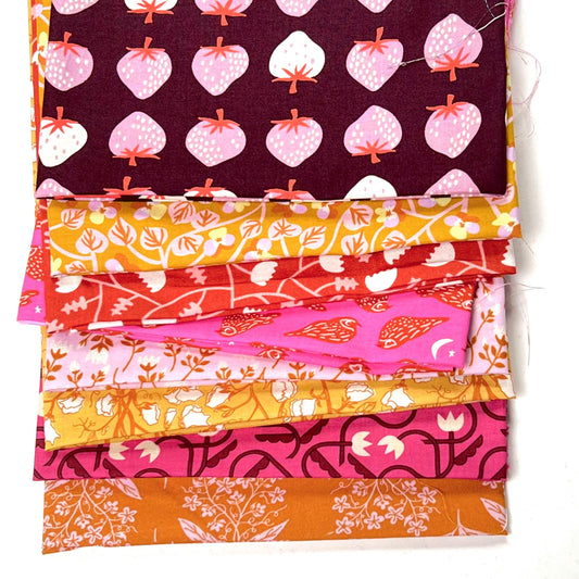 Ruby Star Society 8 colorful fat quarters fabric bundle Moda Quilting cotton