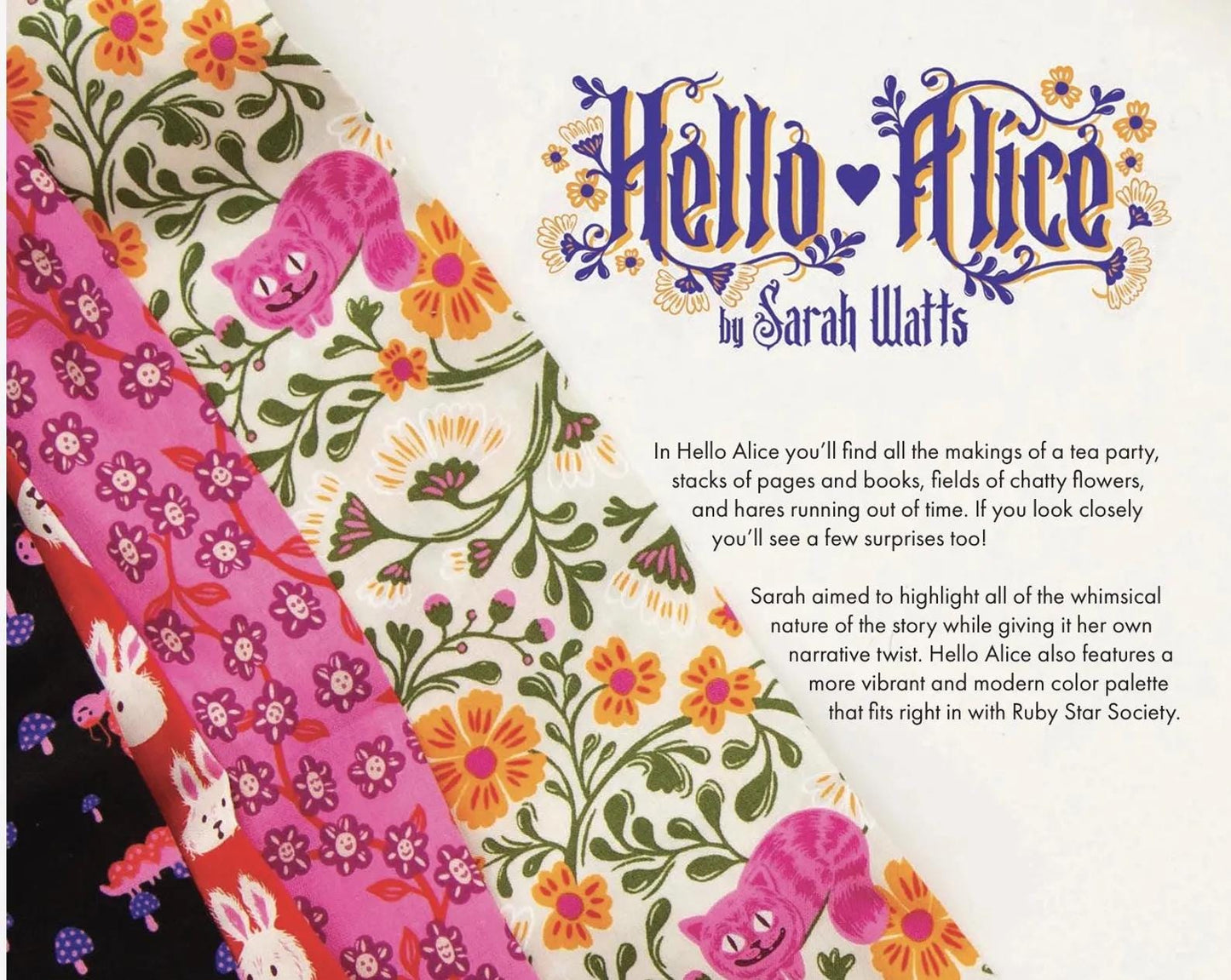 Hello Alice by Ruby Star Society fabric Jelly Roll 40 piece Moda Fabrics Quilting Cotton