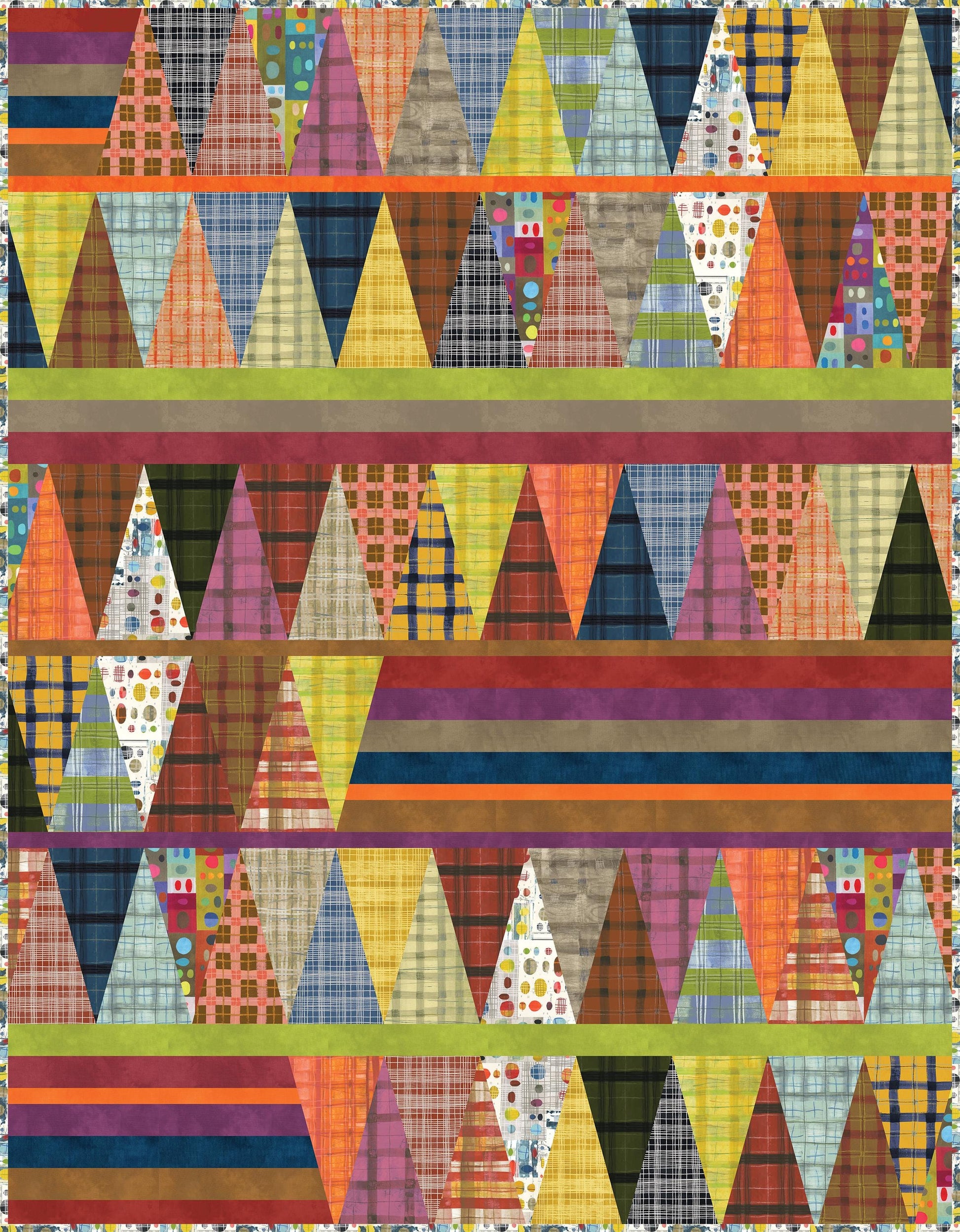 NEW Digital Tattoo Quilt Pattern 12pp Marcia Derse Modern Patchwork 57 x 77 inches