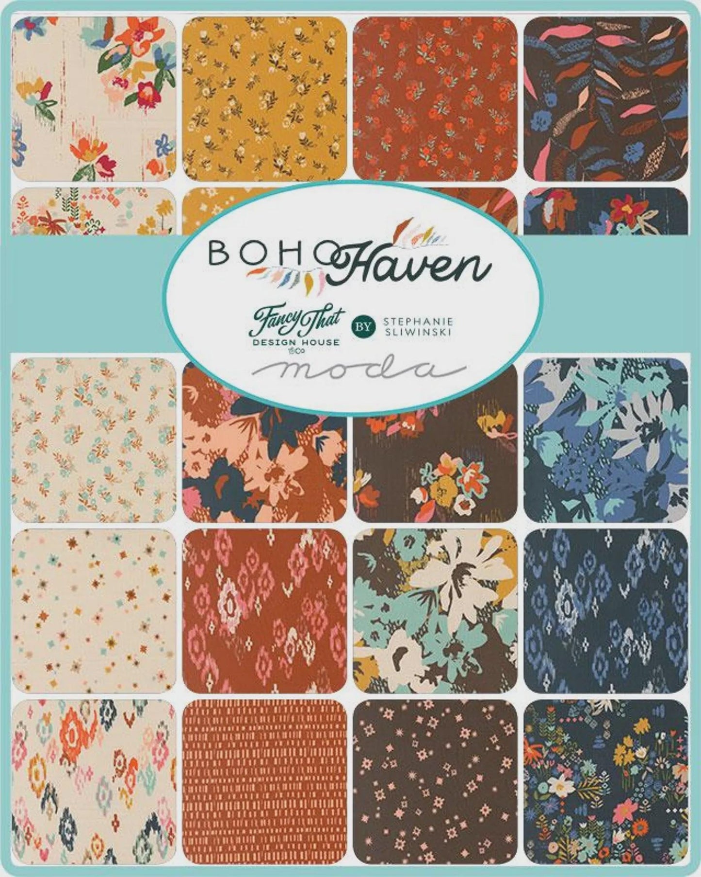 Boho Haven Charm Pack 42 pc fabric Moda Quilting Cotton