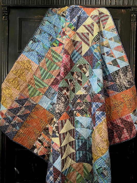 UPCOUNTRY quilt pattern by Natalie Barnes shows Marcia Derse quilting cottons