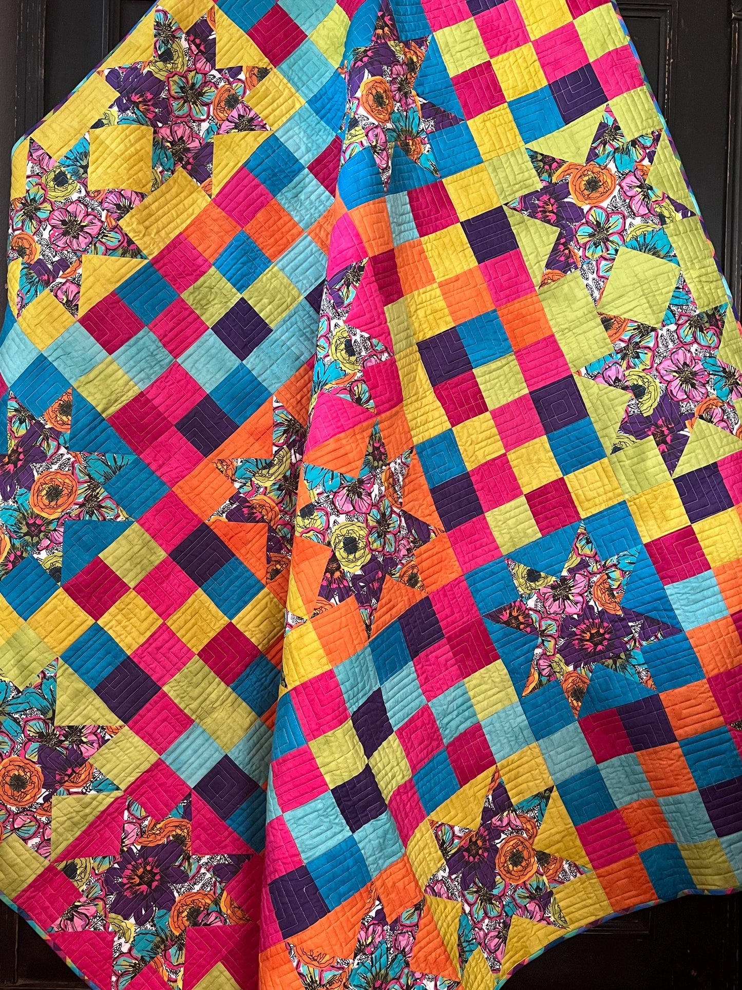 DIGITAL Twinkle Twinkle Quilt Pattern 12pp Natalie Barnes Marcia Derse Modern Patchwork 72 x 72 inches