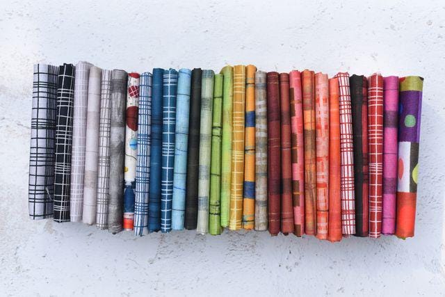 NEW The Plaid One fabric BTHY Marcia Derse Proper in Summertime Quilting cotton