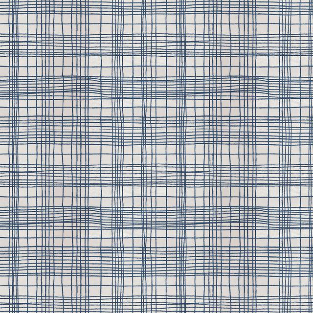 NEW The Plaid One fabric Marcia Derse String Theory in Nautical BTHY quilting cotton