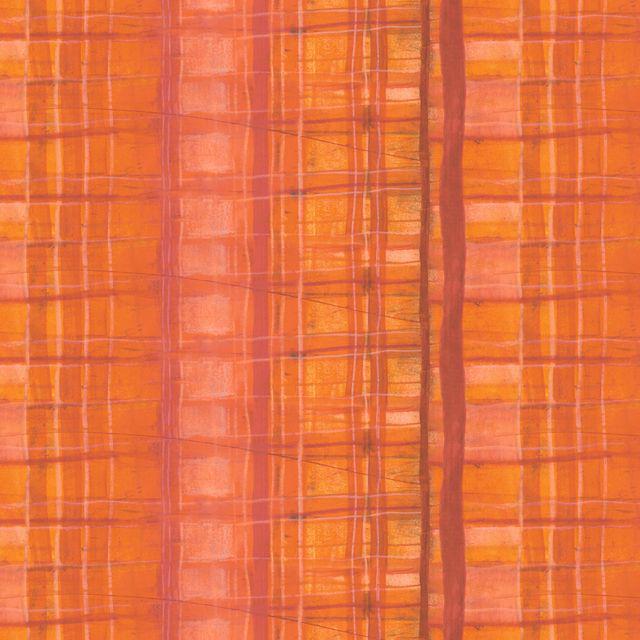 NEW The Plaid One fabric Marcia Derse Window Peach Orchard BTHY quilting cotton