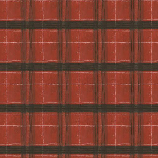 NEW The Plaid One fabric Marcia Derse Proper Plaid in Barn Red BTHY quilting cotton