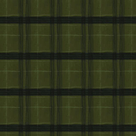NEW The Plaid One fabric Marcia Derse Window Pane Plaid in Piney BTHY quilting cotton