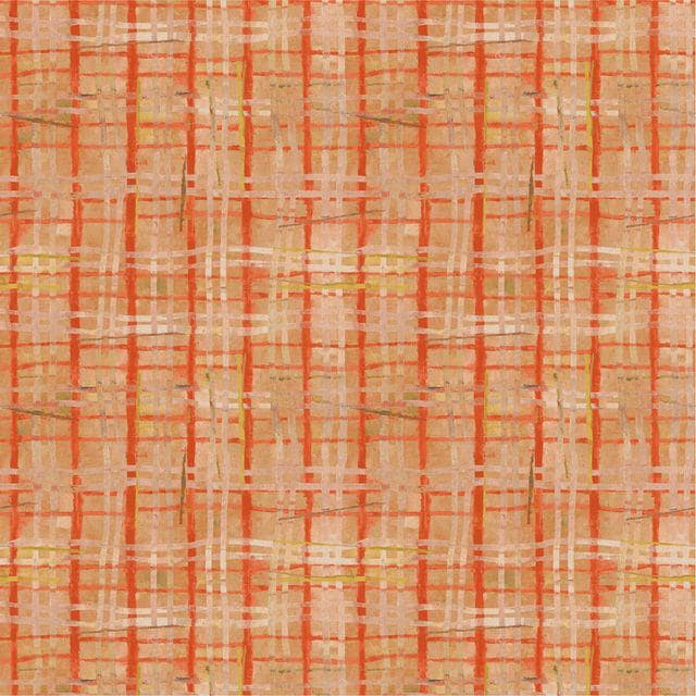 The Plaid One Marcia Derse fabric BTHY Porch Screen Plaid Sweet Melon Quilting Cotton