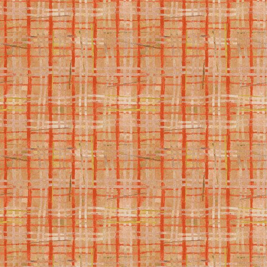 The Plaid One Marcia Derse fabric BTHY Porch Screen Plaid Sweet Melon Quilting Cotton