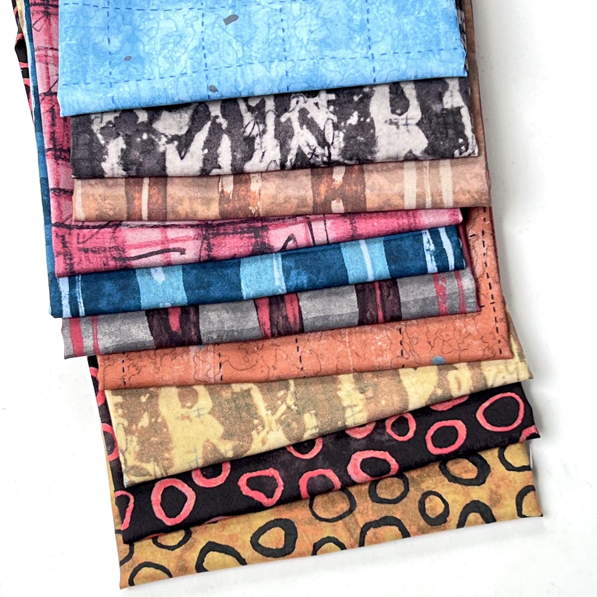 Marcia Derse fabric TEN fat quarter bundle Sketchbook 21 Quilting Cotton
