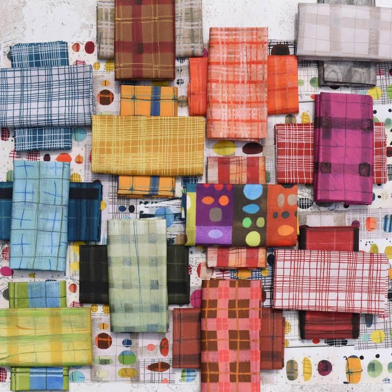 KIT TATTOO quilt kit with The Plaid One Marcia Derse Quilting cottons