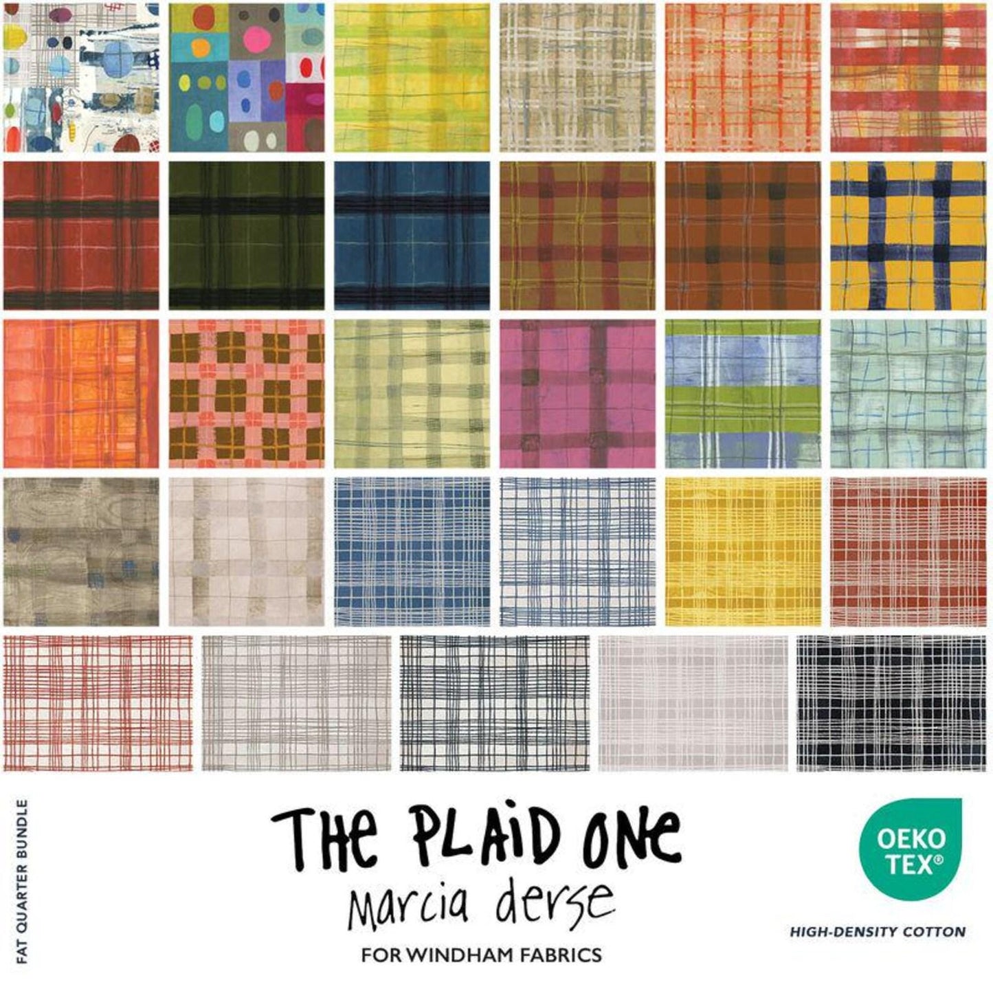 29 fat quarter bundle The Plaid One fabrics Marcia Derse Quilting cottons