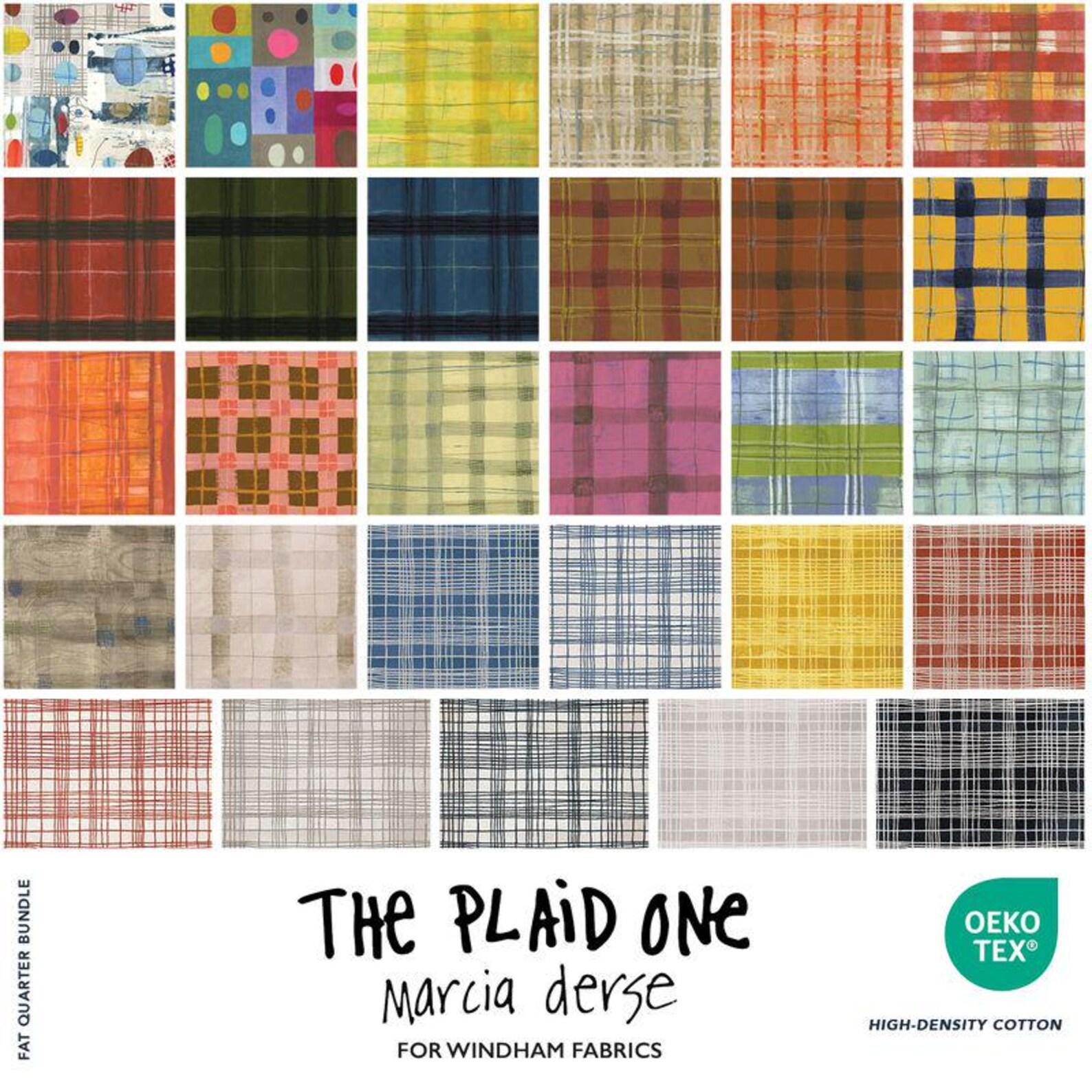 29 fat quarter bundle The Plaid One fabrics Marcia Derse Quilting cottons