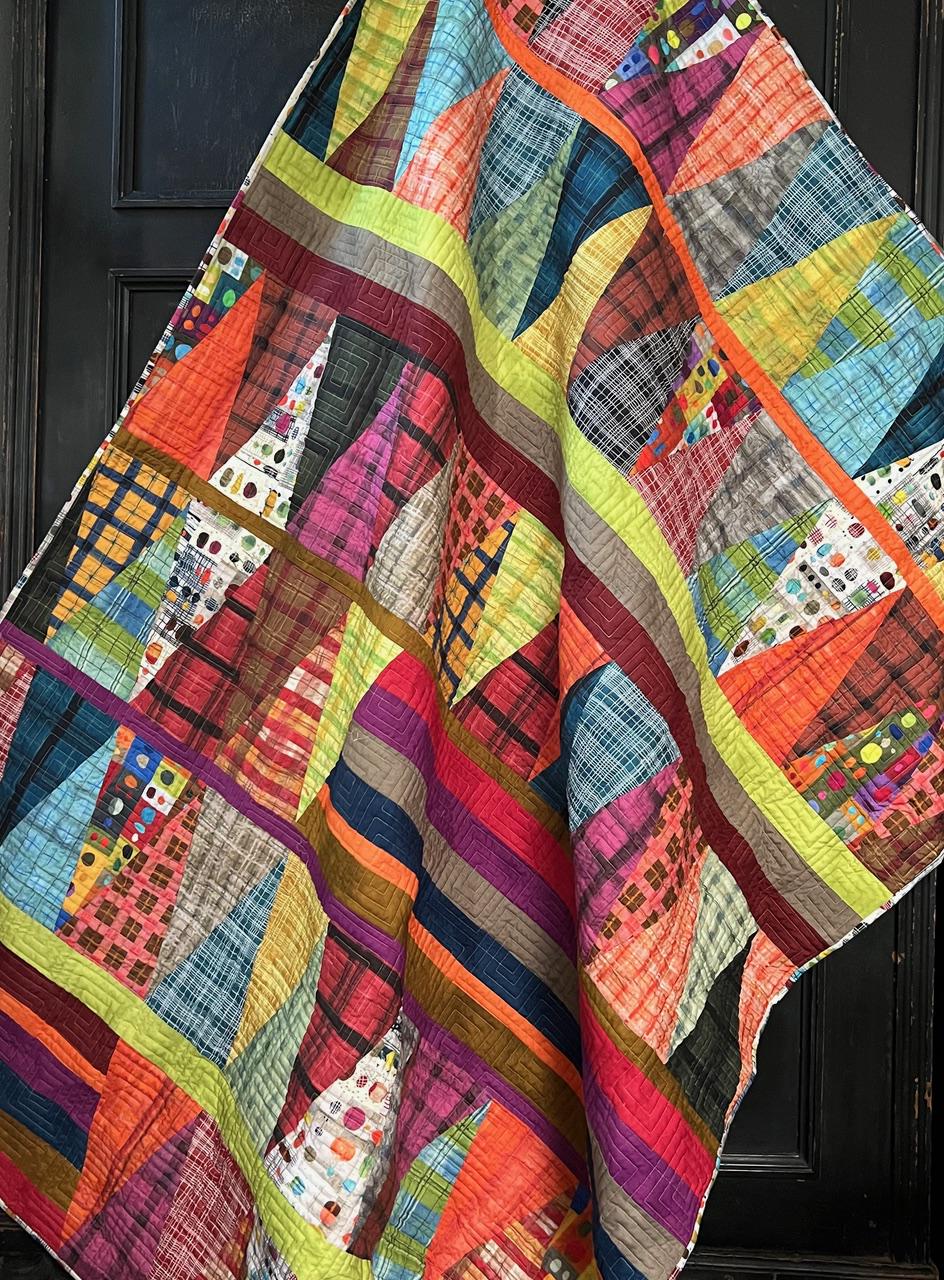 KIT TATTOO quilt kit with The Plaid One Marcia Derse Quilting cottons