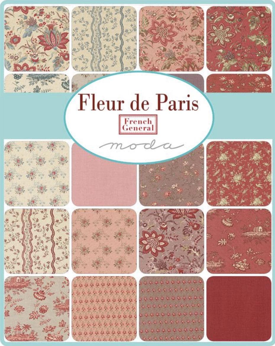 Fleur de Paris fat quarter bundle French General Moda Fabrics Quilting Cotton