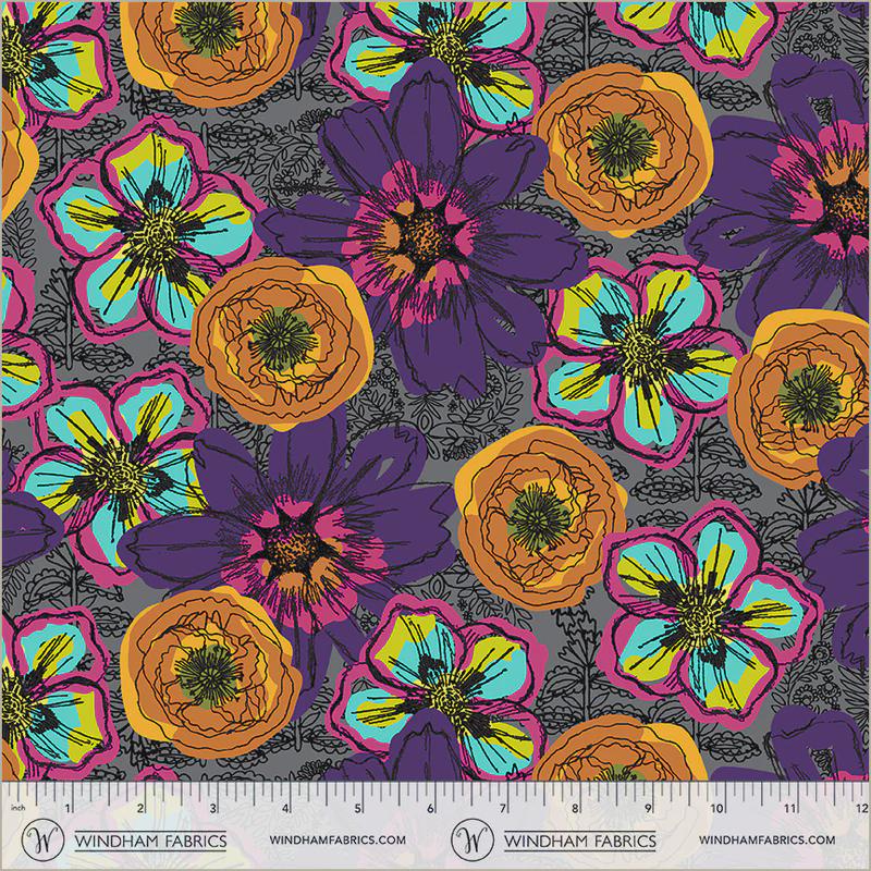 HALF YARD BUNDLE Winding Road Fabric Natalie Barnes 24 half yards Windham Fabrics Quilting Cotton
