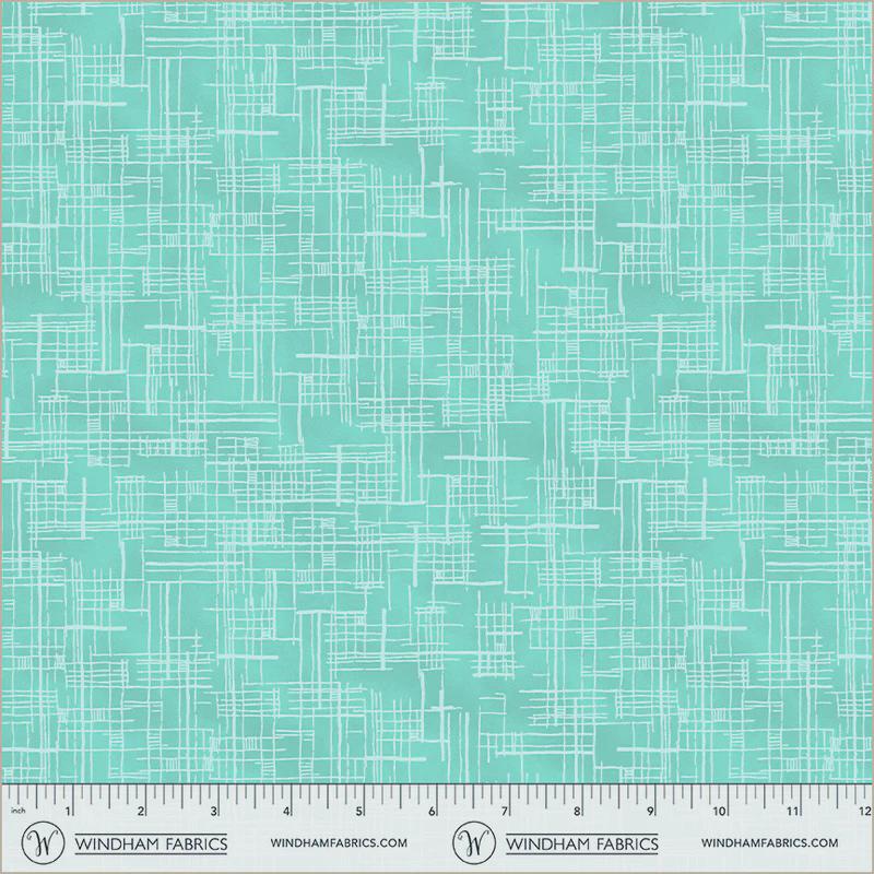 Winding Road fabric Turquoise Map Natalie Barnes Windham Fabrics BTHY Quilting Cotton
