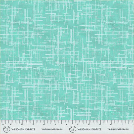 Winding Road fabric Turquoise Map Natalie Barnes Windham Fabrics BTHY Quilting Cotton