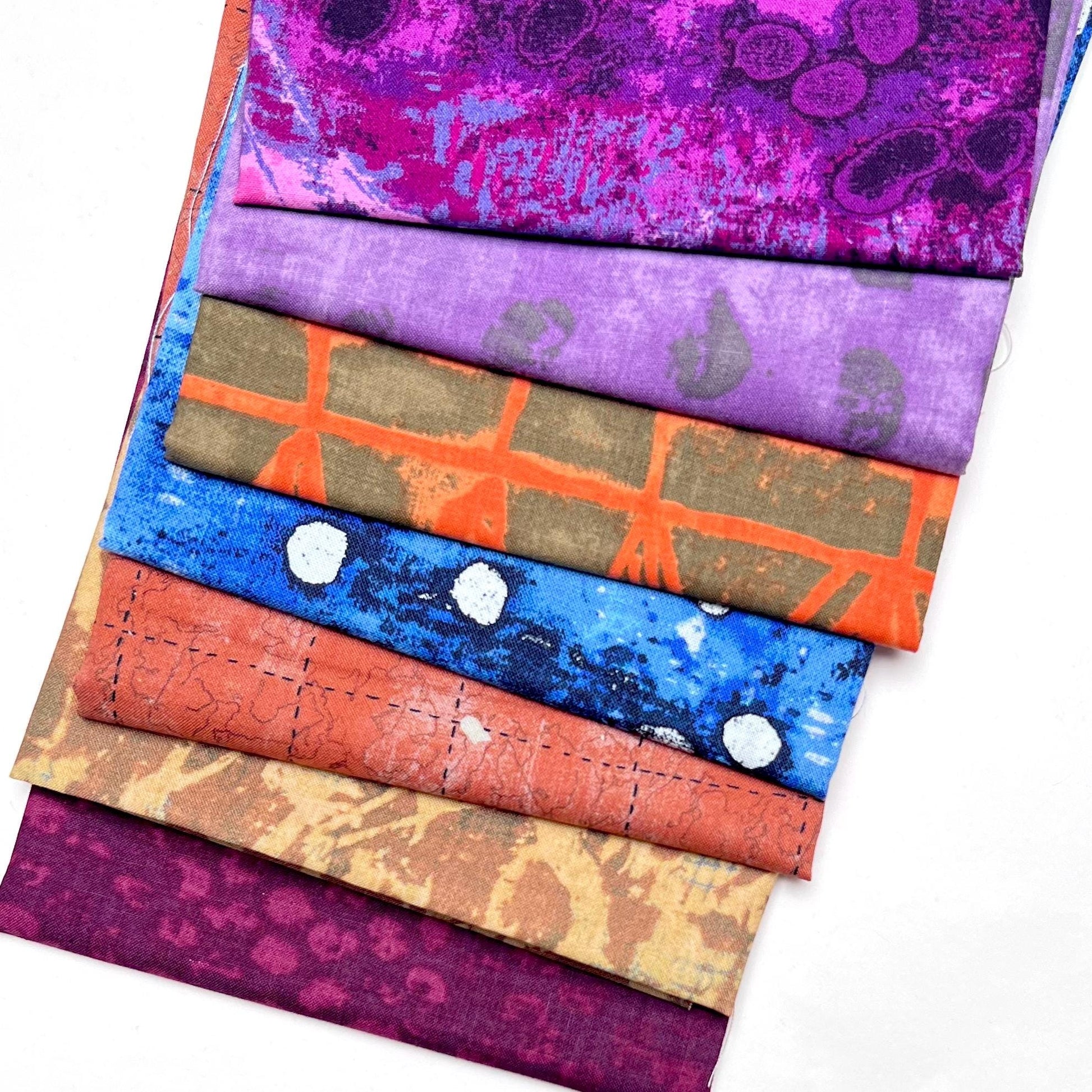 Marcia Derse Sketchbook 21 Specially Curated 7 Fat Quarter Bundle Premium 18x21 Quilting Cotton