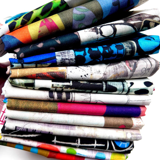 no.1 Thirteen Marcia Derse fabrics bundle large end cuts Windham Fabrics quilting cotton