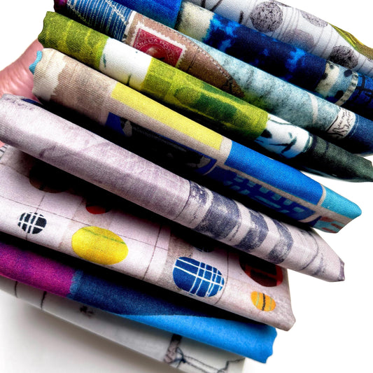 no.2 Nine large end cuts Marcia Derse fabrics bundle Windham Fabrics quilting cotton