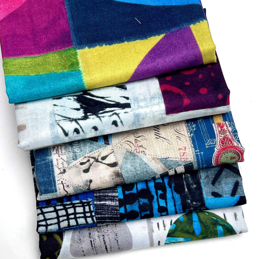 no.3 Five large end cuts Marcia Derse fabrics bundle Windham Fabrics quilting cotton